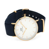 Buy Shop Daniel Wellington Classic Bayswater White Dial Navy Blue NATO Strap Watch For Women - DW00100279 USA Online