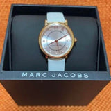 Buy Shop Marc Jacobs Roxy Silver Dial White Leather Strap Watch for Women - MJ1634 USA Online