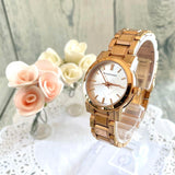 Buy Shop Burberry The City White Dial Rose Gold Steel Strap Watch for Women - BU9204 USA Online