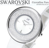 Buy Shop Swarovski Crystalline Pure White Dial White Leather Strap Watch for Women - 5275046 USA Online