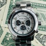 Buy Shop Michael Kors Runway Chronograph Silver Dial Silver Steel Strap Watch for Men - MK8060 USA Online