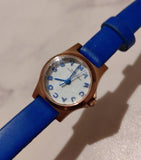 Buy Shop Marc Jacobs Henry White Dial Blue Leather Strap Watch for Women - MBM1238 USA Online