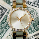 Buy Shop Michael Kors Delray Rose Gold Dial Two Tone Steel Strap Watch for Women - MK4317 USA Online