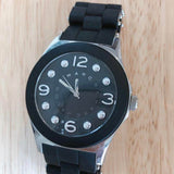 Buy Shop Marc Jacobs Pelly Black Dial Black Silicone Strap Watch for Women - MBM2544 USA Online