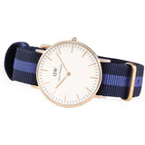 Buy Shop Daniel Wellington Classic Swansea White Dial Two Tone Nylon Strap Watch For Women - 0504DW USA Online