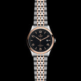 Tudor 1926 Automatic Black Dial Two Tone Steel Strap Watch for Men - M91651-0003
