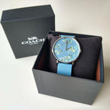 Buy Shop Coach Perry Floral Blue Dial Blue Leather Strap Watch for Women - 14503294 USA Online