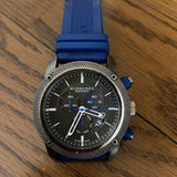 Buy Shop Burberry Sports Chronograph Black Dial Blue Rubber Strap Watch for Men - BU7714 USA Online