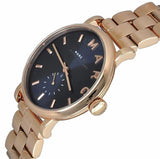 Buy Shop Marc Jacobs Baker Navy Blue Dial Rose Gold Steel Strap Watch for Women - MBM3332 USA Online