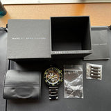 Buy Shop Marc Jacobs Rock Chronograph Black Dial Black Steel Strap Watch for Men - MBM5026 USA Online