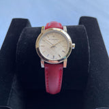 Buy Shop Burberry The City Gold Dial Red Leather Strap Watch for Women - BU9140 USA Online