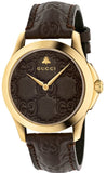 Buy Shop Gucci G Timeless Quartz Brown Dial Brown Leather Strap Watch for Men - YA1264035 USA Online