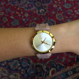 Buy Shop Michael Kors Delray Rose Gold Dial Pink Steel Strap Watch for Women - MK4316 USA Online