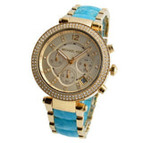 Buy Shop Michael Kors Parker Gold Dial Two Tone Steel Strap Watch for Women - MK6364 USA Online