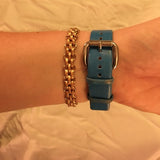 Buy Shop Marc Jacobs Blade Blue Dial Blue Leather Strap Watch for Women - MBM1202 USA Online