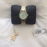 Buy Shop Marc Jacobs Baker Mint Green Dial Gold Steel Strap Watch for Women - MBM3284 USA Online