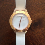 Buy Shop Marc Jacobs Blade White Dial White Leather Strap Watch for Women - MBM1201 USA Online