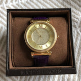Buy Shop Michael Kors Catlin Champagne Dial Brown Leather Strap Watch for Women - MK2375 USA Online
