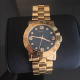 Buy Shop Marc Jacobs Amy Blue Dial Gold Steel Strap Watch for Women - MBM3166 USA Online