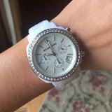 Buy Shop Michael Kors Runway White Dial White Steel Strap Watch for Women - MK5188 USA Online