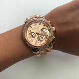 Buy Shop Michael Kors Runway Gold Dial Gold Steel Strap Watch for Women - MK5827 USA Online