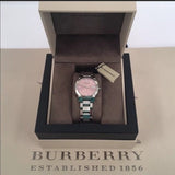 Buy Shop Burberry The City Pink Dial Silver Steel Strap Watch for Women - BU9124 USA Online