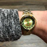 Buy Shop Marc Jacobs Henry Gold Dial Gold Steel Strap Watch for Women - MBM3295 USA Online