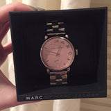 Buy Shop Marc Jacobs Baker Pink Dial Silver Steel Strap Watch for Women - MBM3280 USA Online