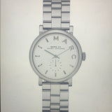 Buy Shop Marc Jacobs Baker Grey Dial Silver Steel Strap Watch for Women - MBM8630 USA Online