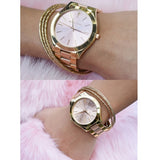Buy Shop Michael Kors Slim Runway Pink Dial Two Tone Steel Strap Watch for Women - MK3493 USA Online