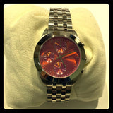 Buy Shop Marc Jacobs Peeker Chronograph Pink Dial Silver Steel Strap Watch for Women - MBM3372 USA Online