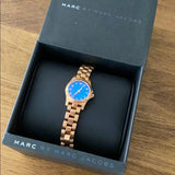 Buy Shop Marc Jacobs Henry Dinky Blue Dial Rose Gold Steel Strap Watch for Women - MBM3204 USA Online