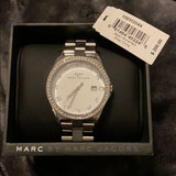Buy Shop Marc Jacobs Henry Diamonds White Dial Silver Steel Strap Watch for Women - MBM3044 USA Online