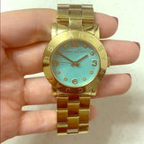 Buy Shop Marc Jacobs Amy Blue Dial Gold Steel Strap Watch for Women - MBM3301 USA Online