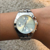 Buy Shop Marc Jacobs Peeker Chronograph Silver Dial Silver Steel Strap Watch for Women - MBM3371 USA Online