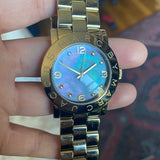 Buy Shop Marc Jacobs Amy Blue Dial Silver Steel Strap Watch for Women - MBM3272 USA Online