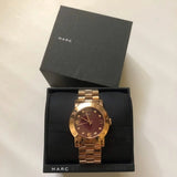 Buy Shop Marc Jacobs Amy Mother of Pearl Black Dial Rose Gold Steel Strap Watch for Women - MBM8610 USA Online
