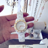 Buy Shop Marc Jacobs Blade White Dial White Ceramic Strap Watch for Women - MBM9502 USA Online