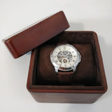 Buy Shop Fossil Grant Automatic White Dial Brown Leather Strap Watch for Men - ME3052 USA Online