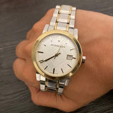 Buy Shop Burberry The City White Dial Two Tone Steel Strap Watch for Women - BU9115 USA Online