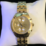 Buy Shop Marc Jacobs Peeker Chronograph Gold Dial Gold Steel Strap Watch for Women - MBM3393 USA Online