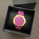 Buy Shop Marc Jacobs Purple Dial Purple Leather Strap Watch for Women - MBM1209 USA Online