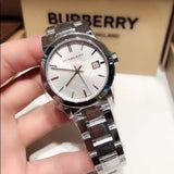 Buy Shop Burberry The City White Dial Silver Steel Strap Watch for Women - BU9100 USA Online