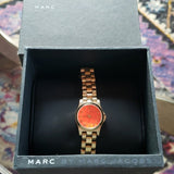 Buy Shop Marc Jacobs Henry Dinky Red Dial Gold Steel Strap Watch for Women - MBM3202 USA Online