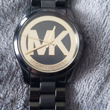Buy Shop Michael Kors Runway Black Dial Black Steel Strap Watch for Women - MK6057 USA Online