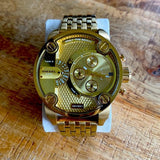 Buy Shop Diesel Big Daddy Analog Gold Dial Gold Stainless Steel Watch For Men - DZ7287 USA Online
