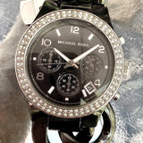 Buy Shop Michael Kors Ceramic Black Dial Black Steel Strap Watch for Women - MK5388 USA Online