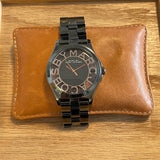 Buy Shop Marc Jacobs Henry Transparent Black Dial Black Steel Strap Watch for Women - MBM3255 USA Online