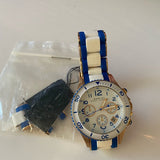 Buy Shop Marc Jacobs Rock Chronograph White Dial Two Tone Silicone Strap Watch for Women - MBM2594 USA Online