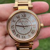 Buy Shop Michael Kors Skylar Rose Gold Dial Rose Gold Steel Strap Watch for Women - MK5868 USA Online